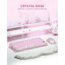 GravaStar Mercury K1 Lite Clavier de jeu mécanique 75 % | Sans fil trimode, remplaçable à chaud, touches claires, commutateurs l