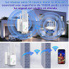 2026 Nouveau Répéteur WiFi,Amplificateur WiFi,repeteur WiFi Puissant avec 6 Antennes Puissantes Couvrant Une superficie de10 000