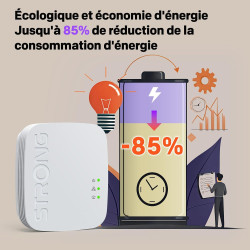 STRONG CPL AV1000 Mbps, Box CPL HomePlug AV2, Plug & Play avec Bouton Pair, Ports Ethernet Gigabit, Mode économie d’énergie, Des