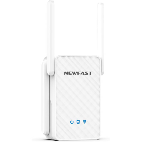NEWFAST Répéteur WiFi 6 Puissant NF-RE556, Amplificateur WiFi AX3000 Mbps, Port Ethernet Gigabit, Double Bande WiFi Extender Cou