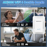 NEWFAST Répéteur WiFi 6 Puissant NF-RE556, Amplificateur WiFi AX3000 Mbps, Port Ethernet Gigabit, Double Bande WiFi Extender Cou