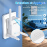 NEWFAST Répéteur WiFi 6 Puissant NF-RE556, Amplificateur WiFi AX3000 Mbps, Port Ethernet Gigabit, Double Bande WiFi Extender Cou