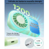 QSPORTPEAK Mini Ventilateur de Poche Portable Rechargeable USB avec 5 Vitesses, 11000 tr/min, 56 g ultra léger, Ventilateur à Ci