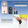 QSPORTPEAK Mini Ventilateur de Poche Portable Rechargeable USB avec 5 Vitesses, 11000 tr/min, 56 g ultra léger, Ventilateur à Ci