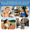 QSPORTPEAK Mini Ventilateur de Poche Portable Rechargeable USB avec 5 Vitesses, 11000 tr/min, 56 g ultra léger, Ventilateur à Ci