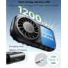 QSPORTPEAK Mini Ventilateur de Poche Portable Rechargeable USB avec 5 Vitesses, 11000 tr/min, 56 g ultra léger, Ventilateur à Ci