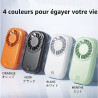 QSPORTPEAK Mini Ventilateur de Poche Portable Rechargeable USB avec 5 Vitesses, 11000 tr/min, 56 g ultra léger, Ventilateur à Ci