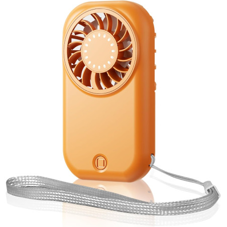 Qsportpeak mini ventilateur portable de poche avec vent à 5 vitesses, moteur haute vitesse, rechargeable par usb, personnel pour