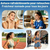 Qsportpeak mini ventilateur portable de poche avec vent à 5 vitesses, moteur haute vitesse, rechargeable par usb, personnel pour