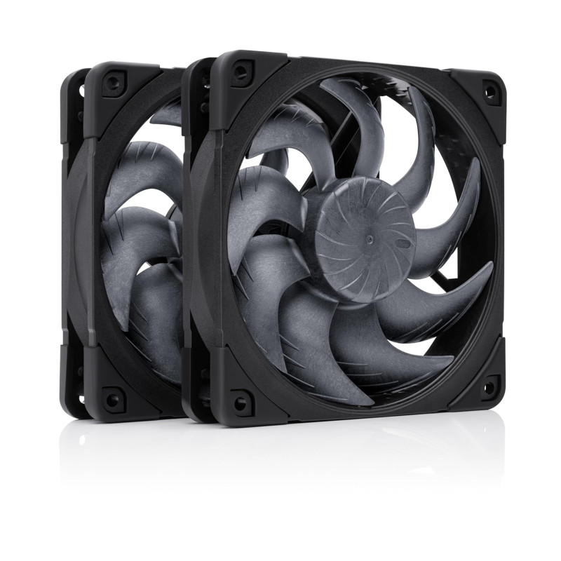 Noctua nf-a12x25 g2 pwm sx2-pp chromax.noir, kit avec deux ventilateurs pour installation push-pull ou côte à côte (noir)