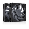Noctua nf-a12x25 g2 pwm sx2-pp chromax.noir, kit avec deux ventilateurs pour installation push-pull ou côte à côte (noir)