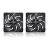 Noctua nf-a12x25 g2 pwm sx2-pp chromax.noir, kit avec deux ventilateurs pour installation push-pull ou côte à côte (noir)