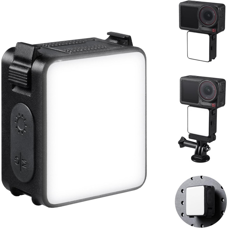K&F CONCEPT Mini-Éclairage LED Compatible Photographie et Vidéo de Vlogging | Éclairage d'appoint compact compatible la photogra