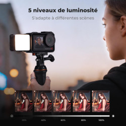 K&F CONCEPT Mini-Éclairage LED Compatible Photographie et Vidéo de Vlogging | Éclairage d'appoint compact compatible la photogra