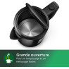 Philips Bouilloire Électrique 3000, 1,7L, Ébullition rapide, Noir | Chauffe efficace & nettoyage simplifié, Couvercle à ressort,