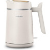 Philips Bouilloire Électrique Eco Conscious, 1,7L, Blanc Soyeux Mat | Base 360°, Voyant Lumineux & indicateur de tasse, Filtre A