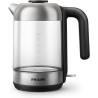 Philips Bouilloire Électrique 5000, 1,7L, Ébullition rapide, Verre | Avec indicateur de contrôle, base pirouette à 360°, micro-f