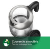 Philips Bouilloire Électrique 5000, 1,7L, Ébullition rapide, Verre | Avec indicateur de contrôle, base pirouette à 360°, micro-f