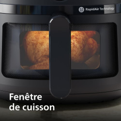 Philips Airfryer 2000 - Air Fryer 6.2L, 13 modes, écran tactile, Noir | Fenêtre de cuisson, 9 préréglages, technologie RapidAir,