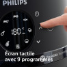 Philips Airfryer 2000 - Air Fryer 6.2L, 13 modes, écran tactile, Noir | Fenêtre de cuisson, 9 préréglages, technologie RapidAir,