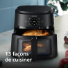 Philips Airfryer 2000 - Air Fryer 6.2L, 13 modes, écran tactile, Noir | Fenêtre de cuisson, 9 préréglages, technologie RapidAir,