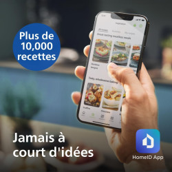 Philips Airfryer 2000 - Air Fryer 6.2L, 13 modes, écran tactile, Noir | Fenêtre de cuisson, 9 préréglages, technologie RapidAir,
