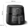 Philips Airfryer 2000 - Air Fryer 6.2L, 13 modes, écran tactile, Noir | Fenêtre de cuisson, 9 préréglages, technologie RapidAir,