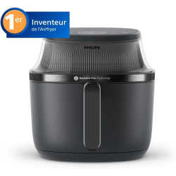 Philips Airfryer 3000 - Air Fryer 4.2L, 16-en-1, écran tactile, Noir | Fenêtre de cuisson, technologie RapidAir Plus, 90% de mat