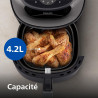 Philips Airfryer 3000 - Air Fryer 4.2L, 16-en-1, écran tactile, Noir | Fenêtre de cuisson, technologie RapidAir Plus, 90% de mat