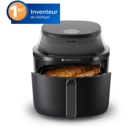 Philips Airfryer 3000 - Air Fryer 7.2L, 16-en-1, écran tactile, Noir | Fenêtre de cuisson, technologie RapidAir Plus, 90% de mat