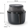Philips Airfryer 3000 - Air Fryer 7.2L, 16-en-1, écran tactile, Noir | Fenêtre de cuisson, technologie RapidAir Plus, 90% de mat