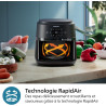 Philips Airfryer 2000 - Air Fryer 4.2L, 13 modes, écran tactile, Noir | 9 préréglages, technologie RapidAir, 90% de matières gra