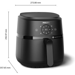 Philips Airfryer 2000 - Air Fryer 4.2L, 13 modes, écran tactile, Noir | 9 préréglages, technologie RapidAir, 90% de matières gra