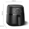 Philips Airfryer 2000 - Air Fryer 4.2L, 13 modes, écran tactile, Noir | 9 préréglages, technologie RapidAir, 90% de matières gra