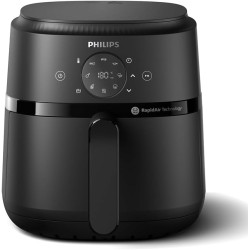 Philips Airfryer 2000 - Air Fryer 4.2L, 13 modes, écran tactile, Noir | 9 préréglages, technologie RapidAir, 90% de matières gra