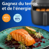 Philips Airfryer 5000 - Air Fryer 7.2L, Cuisson Vapeur, 21 modes, Noir | Fenêtre de cuisson, RapidAir Plus & Steamfry, Revêtemen