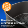 Philips Airfryer 5000 - Air Fryer 7.2L, Cuisson Vapeur, 21 modes, Noir | Fenêtre de cuisson, RapidAir Plus & Steamfry, Revêtemen