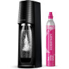 Sodastream TERRA Machine à Soda | 1 Bouteille 1L + Cylindre 60L | Noire