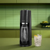 Sodastream TERRA Machine à Soda | 2 Bouteilles 1L + 0,5L + Cylindre | Noire