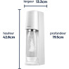 Sodastream TERRA Machine à Soda | 3 Bouteilles + Cylindre 60L | Blanche