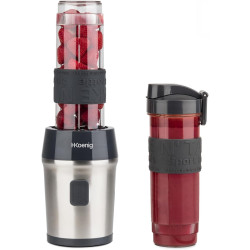 H.Koenig Mini Blender Smoothie Mixeur SMOO9 – 570ml, 300W, 4 Lames Inox, sans BPA, 2 Bouteilles Portables avec Couvercles de Voy