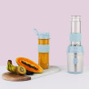 H.Koenig Mini Blender/Smoothie/Mixeur SMOO16 – 570mL, 300W, 4 Lames Inox, Sans BPA, 2 Bouteilles portables avec couvercles de vo
