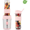 H.Koenig Mini Blender/Smoothie/Mixeur SMOO12 – 570mL, 300W, 4 Lames Inox, Sans BPA, 2 Bouteilles portables avec couvercles de vo