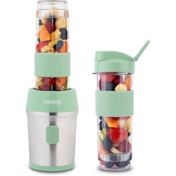 H.Koenig Mini Blender/Smoothie/Mixeur SMOO18 – 570mL, 300W, 4 Lames Inox, Sans BPA, 2 Bouteilles portables avec couvercles de vo