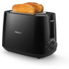Philips Grille-pain Daily, 2 fentes larges, 8 réglages, 830W, Noir | Toaster avec réchauffe-viennoiseries, Décongélation & arrêt