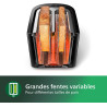 Philips Grille-pain Daily, 2 fentes larges, 8 réglages, 830W, Noir | Toaster avec réchauffe-viennoiseries, Décongélation & arrêt