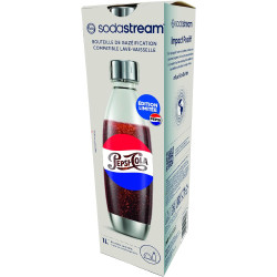SodaStream Bouteille 1L Fuse Pepsi Edition Limitée pour Machine à Eau Pétillante et Soda | Technologie Snap & Lock à Clipser | C
