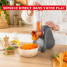 Moulinex - Fresh Express Découpe-légumes électrique 5 fonctions - Gris | Râpe à légumes avec système Twist breveté, service dire