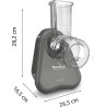 Moulinex - Fresh Express Découpe-légumes électrique 5 fonctions - Gris | Râpe à légumes avec système Twist breveté, service dire