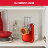 Moulinex - Fresh Express Découpe-légumes électrique 3 fonctions - Rouge | Râpe à légumes avec système Twist breveté, service dir
